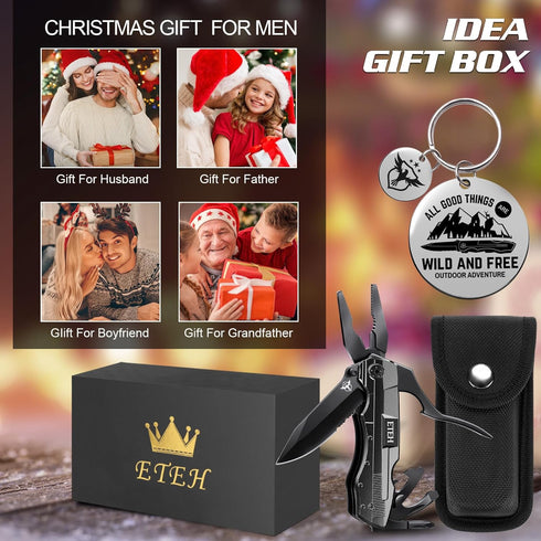Gifts for Men Him Dad Boyfriend,Multitool Pocket Knife for Men,Anniversary Christmas Men Gifts for Birthday,Hiking Camping Knife with Screwdrivers...
