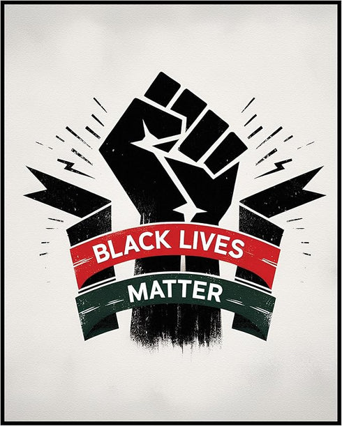 Posterizer 1 pcs-Black Lives Matter Movement Sign-Afro-American Art Collection- Gift for Men Women Entrepreneur Teens-decor for Bedroom, Office, ...