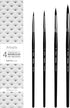 ARTEGRIA Watercolor Brush Set, 4 Professional Pointed Round Soft Synthetic Squirrel Paint Brushes, Sizes # 2, 4, 6, 8...
