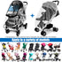 Stroller Rain Cover and Baby Stroller Mosquito Net(2-Piece Set),Universal Stroller Accessory,Waterproof, Windproof Protection,Protect from Dust Sn...