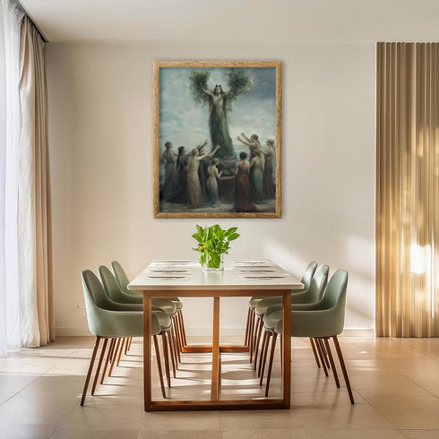 Posterizer 1 pcs-dark mystical scene-anthropomorphic being-for witch occult lovers 3-Gothic Art-Fantasy & Fiction Art-Living Room Bedroom Decor- u...