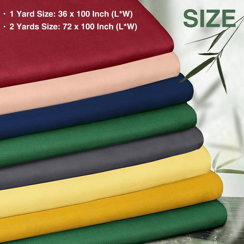 Homiest 100% Viscose Derived from Bamboo Fabric by The Yard, 98 Inch Wide Light Yellow Fabric Soft & Cooling Cloth Fabric, Silky Lining Fabric for...