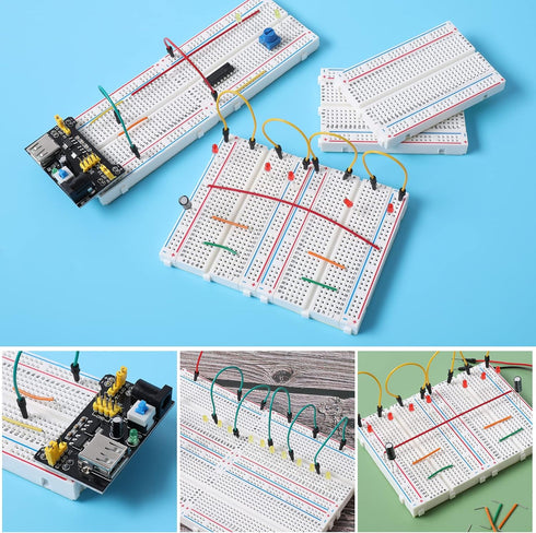 breadboard Set Prototype Board - 6 PCS 400 Pin Solderless Board Kit for Raspberry pi and Arduino Project...