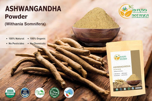 Organic Ashwagandha Root Powder Withania Somnifera Powder Ashwaganda Root Powder Ayurvedic Herbal Supplement Support and Strength 5.3 oz...