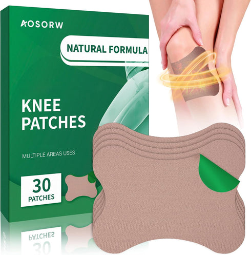 Knee Joint Relief Patches: 30 Count Natural Herbal Kit for Heat Bone-on-Bone Support - Wormwood Back Neck Shoulder Feet Plaster - Soothing Muscle ...