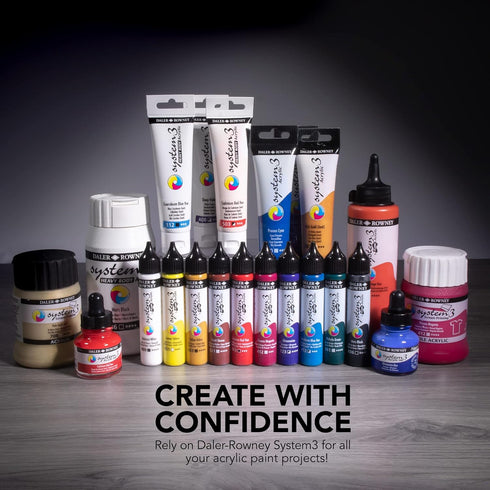 Daler Rowney System3 29.5ml Silicone Oil for Acrylic Pouring Fluid Acrylic Medium - Multiuse Silicone Oil for Cell Effects - Liquid Silicone for A...