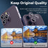 CloudValley Camera Lens Protector for iPhone 14 Pro (6.1 inch) & iPhone 14 Pro Max (6.7 inch), 9H Tempered Glass Metal Ring Camera Cover Film [Cas...
