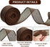 TONIFUL Burlap Wired Ribbon, 1-1/2 Inch Faux Burlap Ribbons, Brown Burlap Ribbon for Christmas, Home Decor, Gift Wrapping, Tree Topper Bow, Wreath...