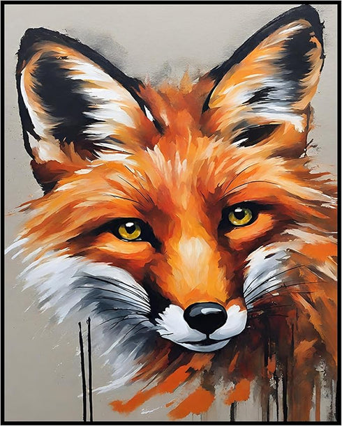 Posterizer 1 pcs- close up pf red pretty wild fox-Art for Animal Lovers-Gift for Art Lovers-Living Room Bedroom Decor- unframed wall art...