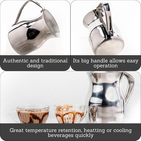 IMUSA USA GAU-80232W Aluminum Chocolatera 2-Quart, Silver...