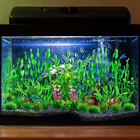 Green Fish Tank Decor Aquarium Plants, 25pcs Fish Tank Decorations Plants, Fish Tank Accessories, Aquarium Decor Artificial Plants, Small to Large...