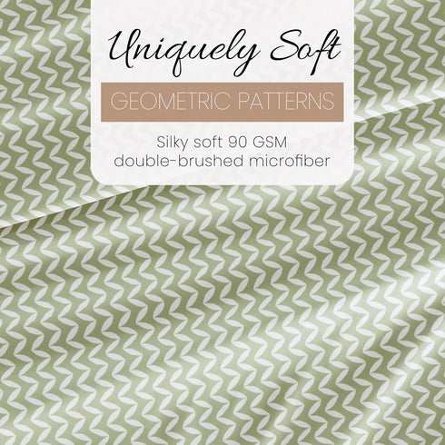 Linen Market Double-Brushed Patterned Microfiber Queen Sheet Set 4 Piece – Oeko-TEX Certified Ultra Soft & Wrinkle-Free - 16" Deep Pocket Sheets -...