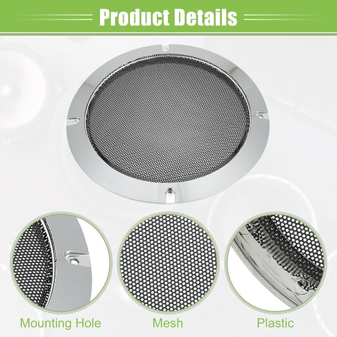 ACROPIX Universal 4" 6.5" Speaker Grills Cover Mesh Round 4 inch 6.5 inch Audio Speaker Subwoofer Guard Protector Case with Mounting Screws Iron P...