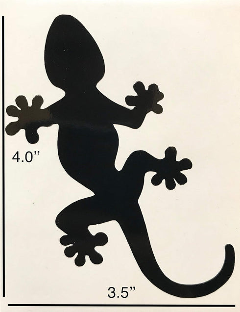 Retractable (Stickers) - 5 per Package - Keep Children Safe - Alert Birds, Dogs, Kids - Warn, Protect, Window Safety - Gecko (Black)...