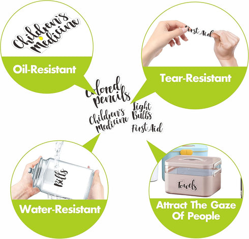 Hebayy 318 PCS Laundry Room & Linen Closet Organization Labels?No Stain Removal, Water/Oil Resistant Stickers for Home Office, Bathroom and The Be...