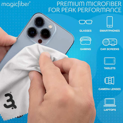 MagicFiber Microfiber Cleaning Cloths, 2 PACK - Premium Cloth for Glasses, Lens, Screens & More...