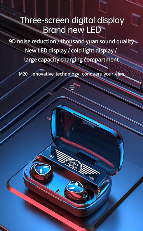 True Wireless Earbuds, 2024 Bluetooth Headphones 5.3 Earbuds, Waterproof Touch Control Ear Buds in-Ear Built-in Mic, with LED Power Display, IP7 W...