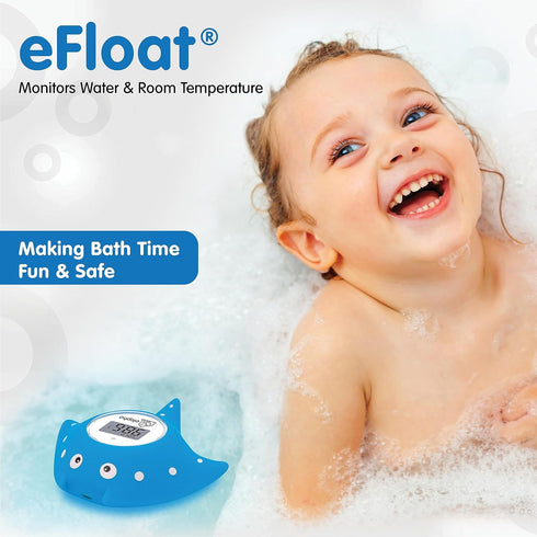 Elepho eFloat Digital Baby Thermometer for Bathtub | Accurately Monitors Water & Room Temperature + Acts as Kids Bath Toy | Waterproof Device Aler...