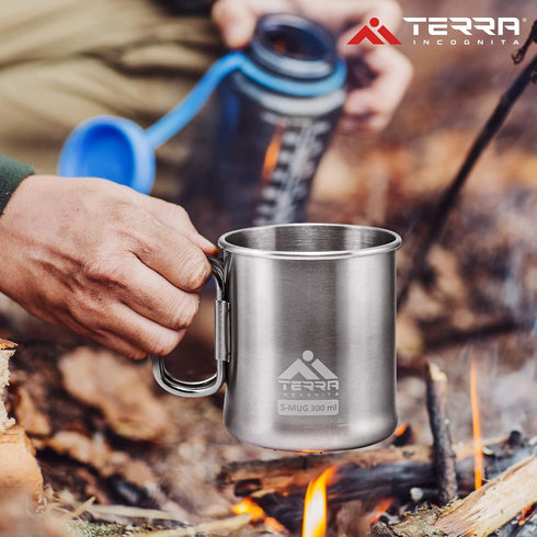 Stainless Steel Camping Mug - Lightweight & Durable Backpacking Cup - BPA-Free Camping Cups Metal for Outdoor Adventures (10 oz)...