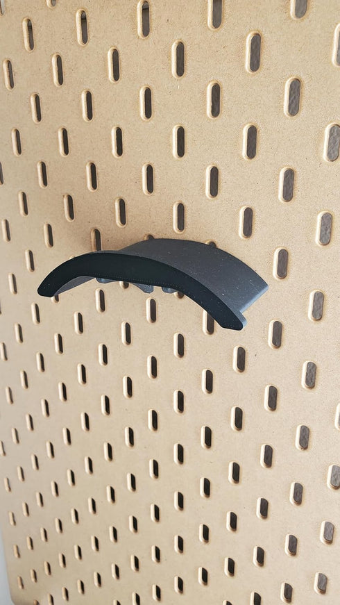 Just Hanging' Headphone Hanger Holder, Compatible with IKEA SKADIS pegboard (Matte Black)...