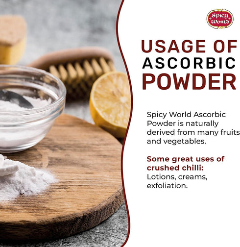 Spicy World Ascorbic Acid Vitamin C Powder 1 LB - Dietary Supplement, Pure VIT C Powder USP...