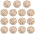 AUEAR, 15 Pack Gold Rhinestone Pearl Flower Buttons Pearl Flatback Crystal Button Embellishments for Jewelry Making Clothing DIY Craft...