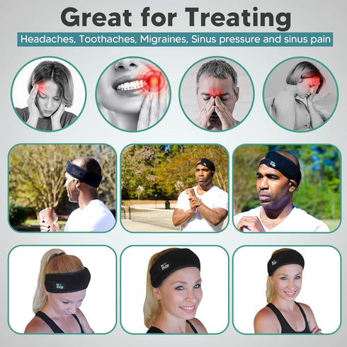 Headache Relief Hot Cold Therapy Wrap for Migraine Relief Dental Pain Treatment Patella Tendon and Sinus Pressure Cold Pack...