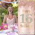 16th Birthday Door Banner Decorations for Girls, Pink Rose Gold Sweet 16 Birthday Door Cover Backdrop Party Supplies, Large Happy Sixteen Year Old...