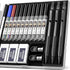 Nicpro Black Metal 2.0 Mechanical Pencil Set with Case, 3 PCS Drafting Lead Holder with 2mm Graphite Lead Refill (HB 2H 4H 2B 4B) & Colors, Sharpe...