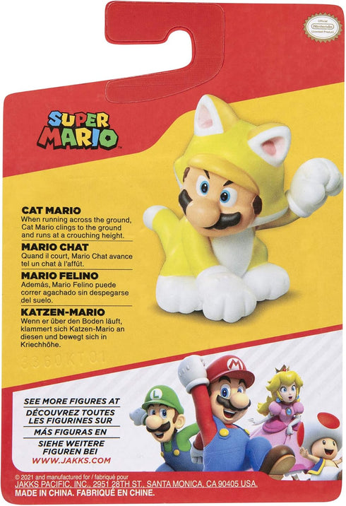 World of Nintendo 91424 2.5" Cat Mario Action Figure...