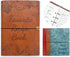 Blank Recipe Book To Write In Your Own Recipes,5.6 X 8.2 Recipe Ring Binder with PU Leather Cover,Recipe Journal with 160 Recipes (brown)...