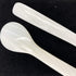 2 Pack 4.73inch Caviar Spoons Handcraft Mother of Pearl MOP Caviar Spoon W Round Handle with One Plastic Storage Box - White, Style D...