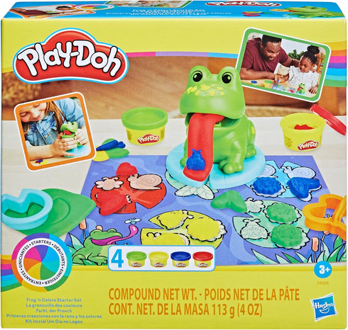 Play-Doh Frog ‘n Colors Starter Set with Playmat, Preschool Toys for 3 Year Old Girls & Boys & Up, Preschool Crafts Frog Toy & 4 Modeling Compound...
