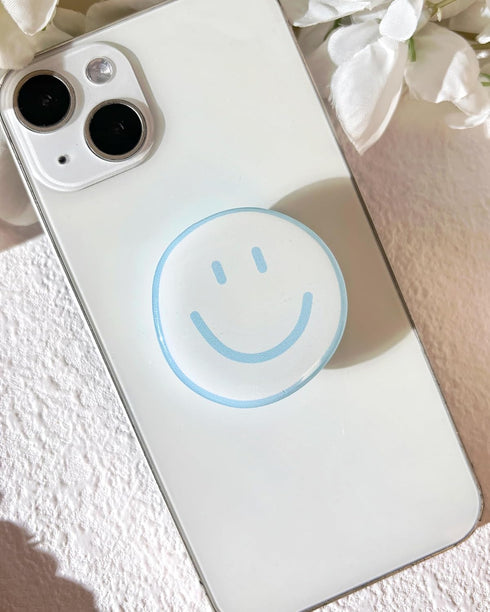 Smile Mobile Phone Grip, Simple Solid Color Mobile Phone Holder, Mobile Phone Decoration, Folding Elastic Base, Smile Every Day...