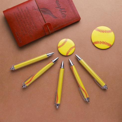 20Pcs Softball Cute Ballpoint Pens Softball Gifts for Team,Medium Point (1.0mm),Retractable Black Ink Novelty Pen for Little Girl Softball Gifts...