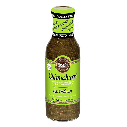 Gaucho Ranch Chimichurri Sauce Caribbean | Chimichurri Seasoning Mix of Parsley, Garlic, Cilantro and Mint | Adobo Sauce Gluten Free, Keto, Vegan ...