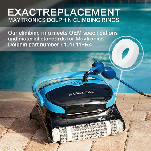 Pool Cleaner Climbing Ring 6101611-R4 for Dolphin Maytronics Nautilus Robot Compatible M200 M400 M500 Nautilus/CC Plus DX3/DX4/DX6 Climbing Ring R...