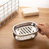 IMEEA Silver Soap Dish SUS304 Stainless Steel Brushed Soap Dish with Drain Bathroom Soap Holder...