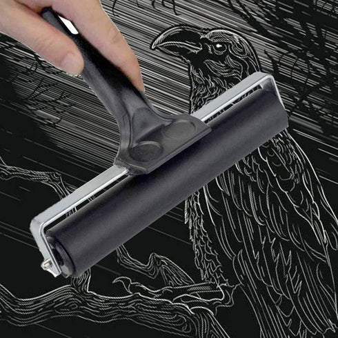 Ink Roller,2PCS Brayer Rollers for Crafting,Sturdy Rubber Hand Roller Stamping Tool,Rubber Roller for Printmaking Painting Craftin,Gel Printing Pl...