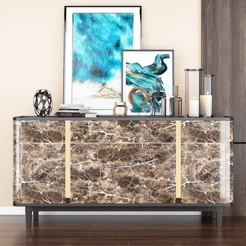 Livelynine Self Adhesive Wallpaper for Kitchen Counter Top Covers Marble Contact Paper Peel and Stick Countertops Waterproof Furniture Table Stick...