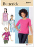 Butterick Misses' Knit Top Sewing Pattern Kit, Design Code B6874, Sizes 16-18-20-22-24...