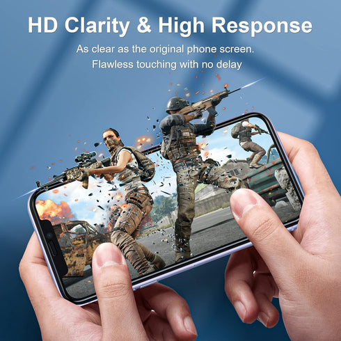 JETech Shatterproof Screen Protector for iPhone 11/iPhone XR 6.1-Inch, Full Coverage Military Grade Diamond Hard Tempered Glass Film with Easy Ins...