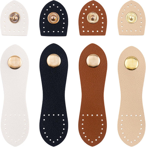 Joez Wonderful 4 Sets Leather Snap Buckles Snap Button Closure, Sew On Leather Purse Closure Fasteners for Leather Purse Wallet Bags Cell Phone Ca...