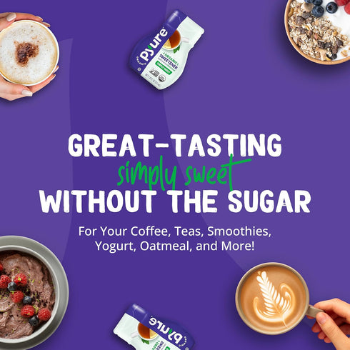 Pyure Organic Liquid Stevia Extract Sweetener – Zero Calorie, Sugar Free, Keto Friendly, Plant-Based Sugar Substitute – Non-GMO, Diabetic Friendly...