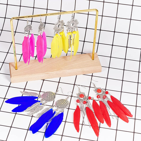 SUNNYCLUE 1 Box DIY 8 Pairs Bohemia Colorful Long Feathers Dangle Hook Earring Making Kit Jewelry Findings Making Crafts for Women, Antique Silver...
