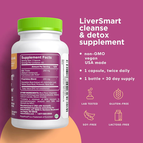 Liver Cleanse & Repair Formula with European Milk Thistle - Silymarin, Artichoke, Dandelion Root, Yellow Dock Root, Beet - Liver Support, Liver He...