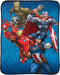 Franco Marvel Avenger Infinity Throw Plush Blanket, Blue, 46 x 60 Inches...