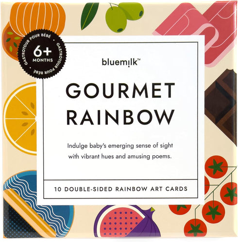 Gourmet Rainbow Art Cards Sensory Learning Toy Exploring Poems Color & Fancy Snack Food Facts Baby Speech Development Preschool Games Teacher Must...