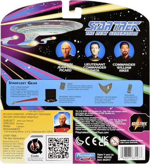 Star Trek Playmates Toys Universe: 5" Captain Jean-luc Picard Next Generation Action Figure with Accessories, Multi...
