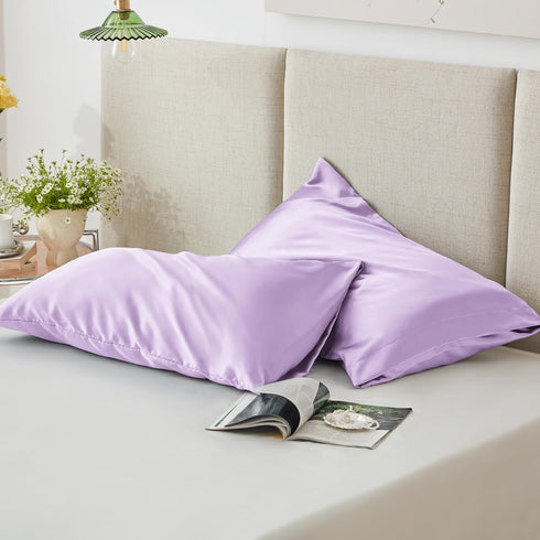 Love's cabin Satin Pillowcase for Hair and Skin, Similar to Silk Pillow Cases 2 Pack, Pillow Cases Standard Size Set of 2, Satin Cooling Pillow Co...